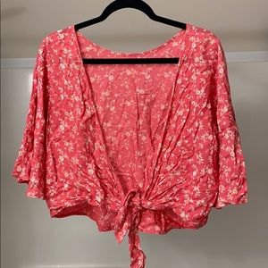 Billabong front tie crop top